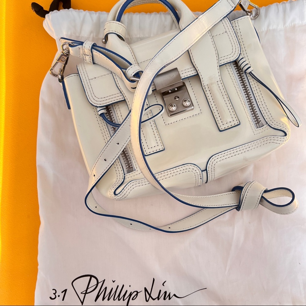 3.1 Phillip Lim White and Blue Mini Bag